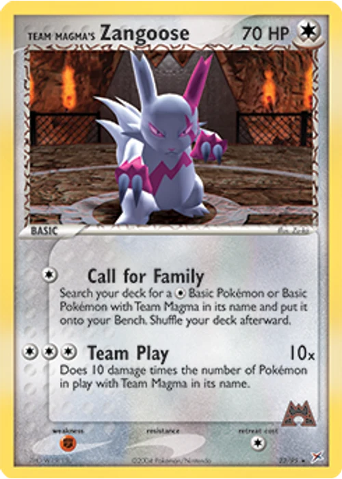 Team Magma's Zangoose