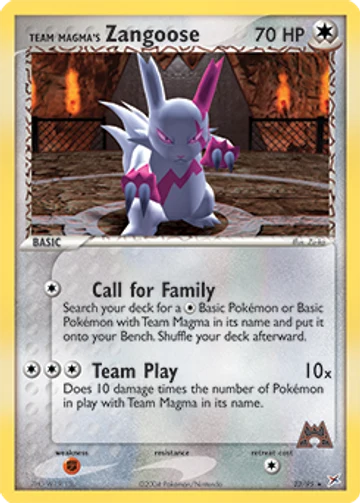 Team Magma's Zangoose