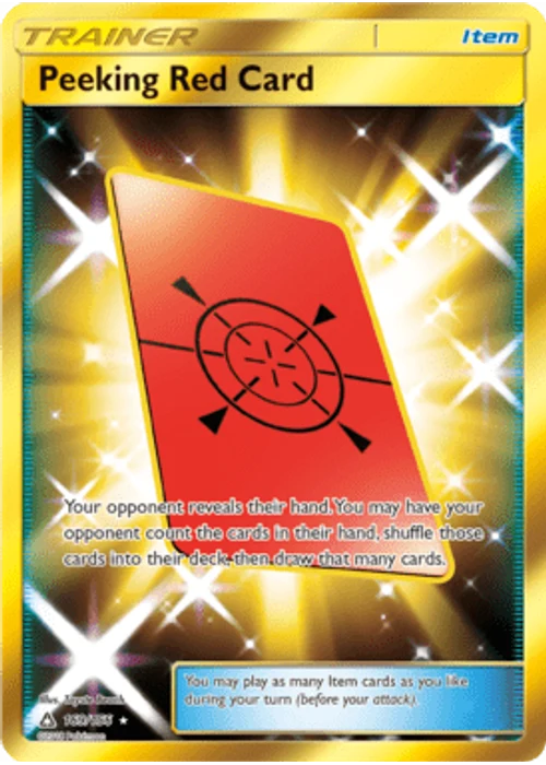Peeking Red Card