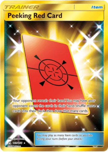 Peeking Red Card